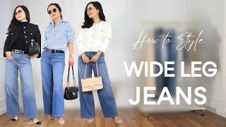 Yes You Can Wear Wide Leg Jeans with ANYTHING Heres How 10 Outfits [upl. by Ahsinelg]