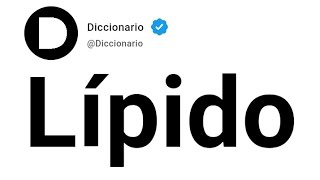 Lípido Significado En Español [upl. by Aneed613]