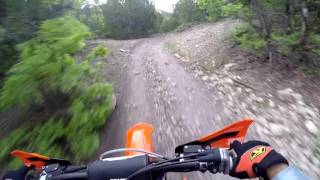 Rocking the KTM 350 XCF on two track trails  Episode 161 [upl. by Ellevehc]