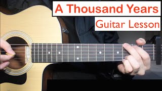 A Thousand Years  Christina Perri  Guitar Lesson Tutorial Chords [upl. by Benzel]