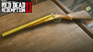 RED DEAD REDEMPTION 2  DOUBLEBARRELED SHOTGUN Weapons Customization amp Showcase [upl. by Hedelman60]