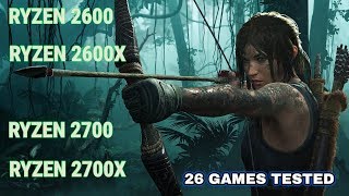 Ryzen 2600 vs 2600X vs 2700 vs 2700X  18 games tested [upl. by Sikram]