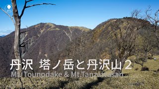 丹沢 塔ノ岳と丹沢山２ 塔ノ岳から丹沢山へ【登山・日帰り・車・2021年12月】神奈川県 丹沢大山国定公園 日本百名山Tanzawa Mountains [upl. by Bow]