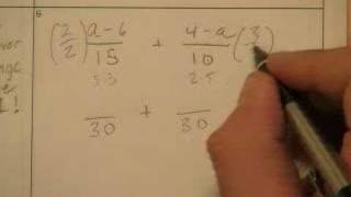 65 Adding and Subtracting Algebraic Fractions  Mr nystrom [upl. by Htessil444]