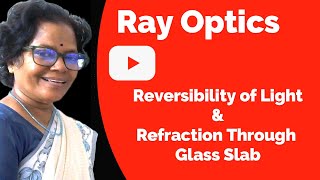 Ray Optics Principle of Reversibility of Light amp Refraction Through Glass Slab [upl. by Alinna592]