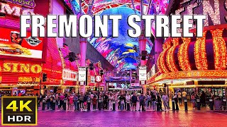 Fremont Street Las Vegas Walk  March 2024  Las Vegas Nevada [upl. by Tito]