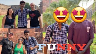 I meet with foreigner at red fort Agra  vlog of agra red fort [upl. by Marnia]