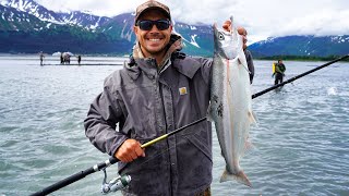 Alaskan Sockeye Salmon  Snag Fishing Seward Alaska [upl. by Acinod401]