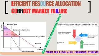 Government Policies to Achieve Efficient Resource Allocation and Correct Market Failure [upl. by Renie]