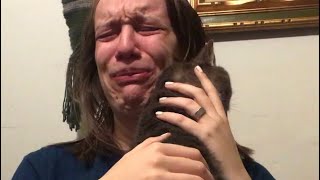 Cat comforting crying owner will make you sob [upl. by Vashti]