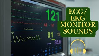 Amazing ECGEKG Sounds Heart Monitor Electrocardiogram Relaxing ECG Monitor Beep Hospital Sounds [upl. by Mortie]