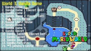 Super Mario World SNES 100 39  World 3 Vanilla Dome 43FHD60 [upl. by Aigneis807]