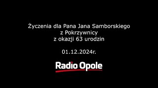 01122024r Pan Jan Samborski z Pokrzywnicy [upl. by Dorothi]