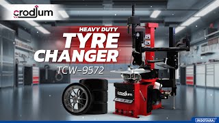 MESIN PENGGANTI BAN OTOMATIS CRODIUM AUTOMATIC TILT BACK TYRE CHANGER TCW9572 [upl. by Loutitia67]