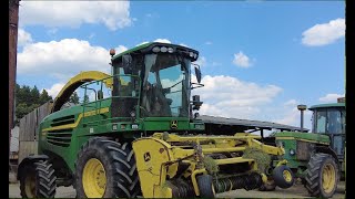 John Deere 3050 1992 7480 Forager Silage 2023 gtritchie5 [upl. by Netsrijk598]