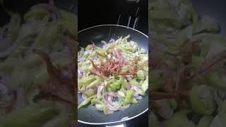 Capsicum sprats mixed fry food cooking recipe viralfood villagekitchen shorts shortvideo [upl. by Niwroc342]