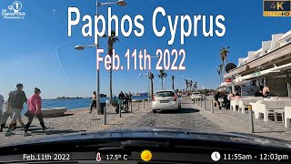 Paphos Cyprus Kato Paphos Friday Feb11th 2022  4k [upl. by Yoccm]