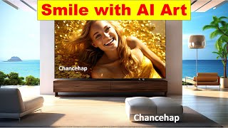 Gold Christmas Beautiful Girl 3 – Smile with AI Art and Music – Chancehap – Chanceburg – 2024 [upl. by Tilda766]