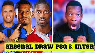 Arsenal GET Psg amp Inter Milan In Champions League Draw [upl. by Louella5]