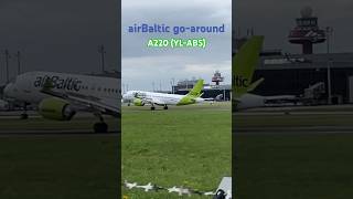 airBaltic goaround at Hannover airport HAJ hannoverairport airbaltic goaround airbus a220 [upl. by Nalyk488]