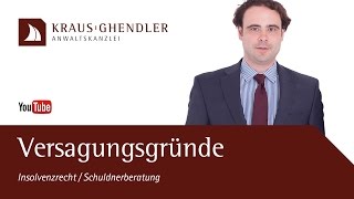 Insolvenz Reform 2014 Versagung der Restschuldbefreiung  Versagungsgründe [upl. by Rubma]