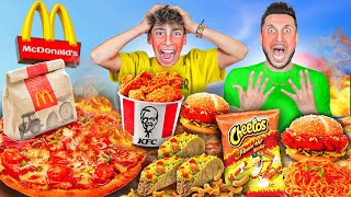 Eating the SPICIEST FOOD From Every Fast Food Restaurant [upl. by Alat605]