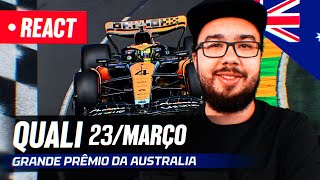 F1 REACT AO VIVO  CLASSIFICAÇÃO GP DA AUSTRÁLIA DE 2024 [upl. by Wehrle]