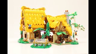 LEGO 43242 Snow White and the Seven Dwarfs Cottage speed build [upl. by Mackie]