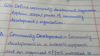 Community Development Steps Principles Objectives amp its Definition  Social work [upl. by Phillida]