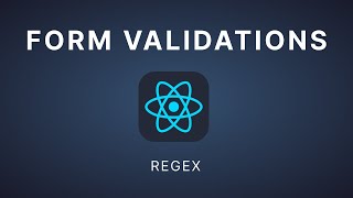 Forms Validation Regex React JS [upl. by Waugh]