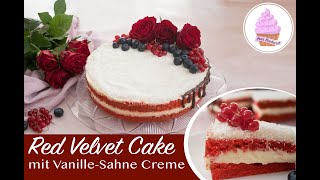 Muttertagstorte  Red Velvet Cake  Inas Backwelt [upl. by Keel]