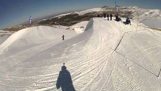 El half pipe de Sierra Nevada abierto al snowboard y freestyle [upl. by Asnarepse]