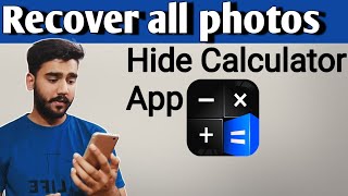 How to recover photos from Calculator hide app  Hidex  Calculator lock app [upl. by Betthel418]