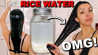 RICE WATER FOR EXTREME HAIR GROWTH  How To Make Rice Water Hair Growth Rinse [upl. by Maillw]