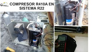 Compresor R410a en sistema R22 con similar desplazamiento volumetrico ¿se puede ¿funcionara [upl. by Saltzman]