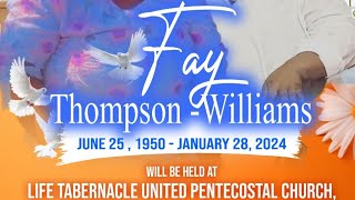 Fay Thompson Funeral Service [upl. by Niatsirt]