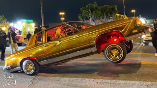 Lowriders TAKE OVER Whittier Blvd Los Angeles California [upl. by Airdnekal]