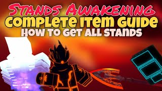 The Complete guide to StandsAwakening all items  all stands [upl. by Jesh]