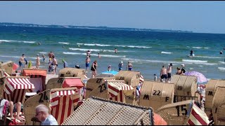 4k Scharbeutz Strand 300724 DEUTSCHLAND Foks Jg [upl. by Atinna527]