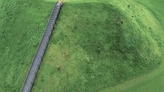 Beautiful Drone shots above the Etowah Indian Mounds in Cartersville Ga 2020 [upl. by Holton]