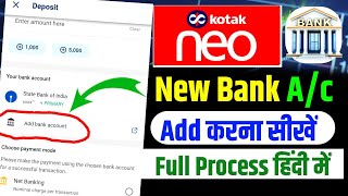 How To Add New Bank Account In Kotak Neo Kotak Neo Secondary Bank Account Kaise Add Kare [upl. by Ahsiener]