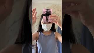 The Best Way to Style Curtain Bangs✨curtainbangtutorial bangs styling hairstyle hair [upl. by Air]