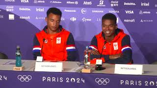 Netherlands Wins Mixed 4x400m Gold At Paris 2024  Press Conference [upl. by Kehr]