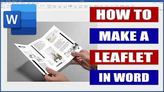 How to make a Leaflet in Word  Microsoft Word Tutorials [upl. by Elbertine534]