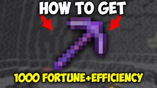 How to Get a 1000 Fortune and 1000 Efficiency Pickaxe in Minecraft 1206  121 [upl. by Illah]