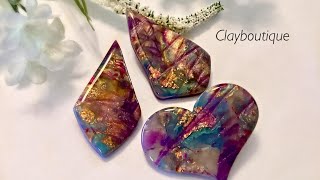 A different way to do Faux Labradorite Polymer Clay Faux Purple Flash Labradorite [upl. by Sherris]