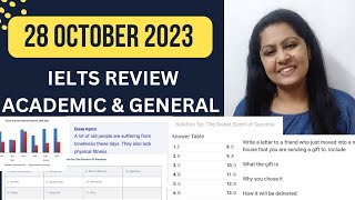 28 OCTOBER 2023 IELTS COMPLETE REVIEW amp ANSWERS  ACADEMIC amp GENERAL [upl. by Akiem59]