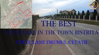 The best cycle lane in the town Bistrita cycle lane Drumul Cetatii [upl. by Matty323]