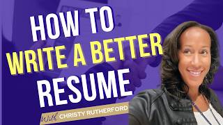 E100  How to Improve Your Resume [upl. by Wade448]