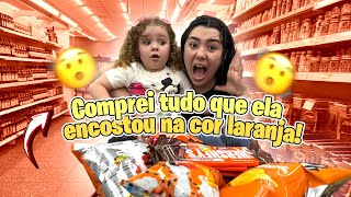 Fiz o DESAFIO DA COR LARANJA NO MERCADO e DEU RUIM a diva descobriu a cor [upl. by Moffitt]